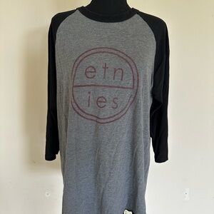 Etnies Heather Gray Raglan Tee baseball tee